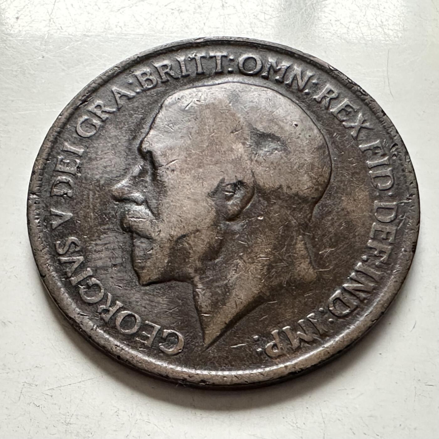 🌹外币初藏🌹🐯2025年第136场  每周二四六晚8️⃣点 接代拍 英国1919年一便士 a