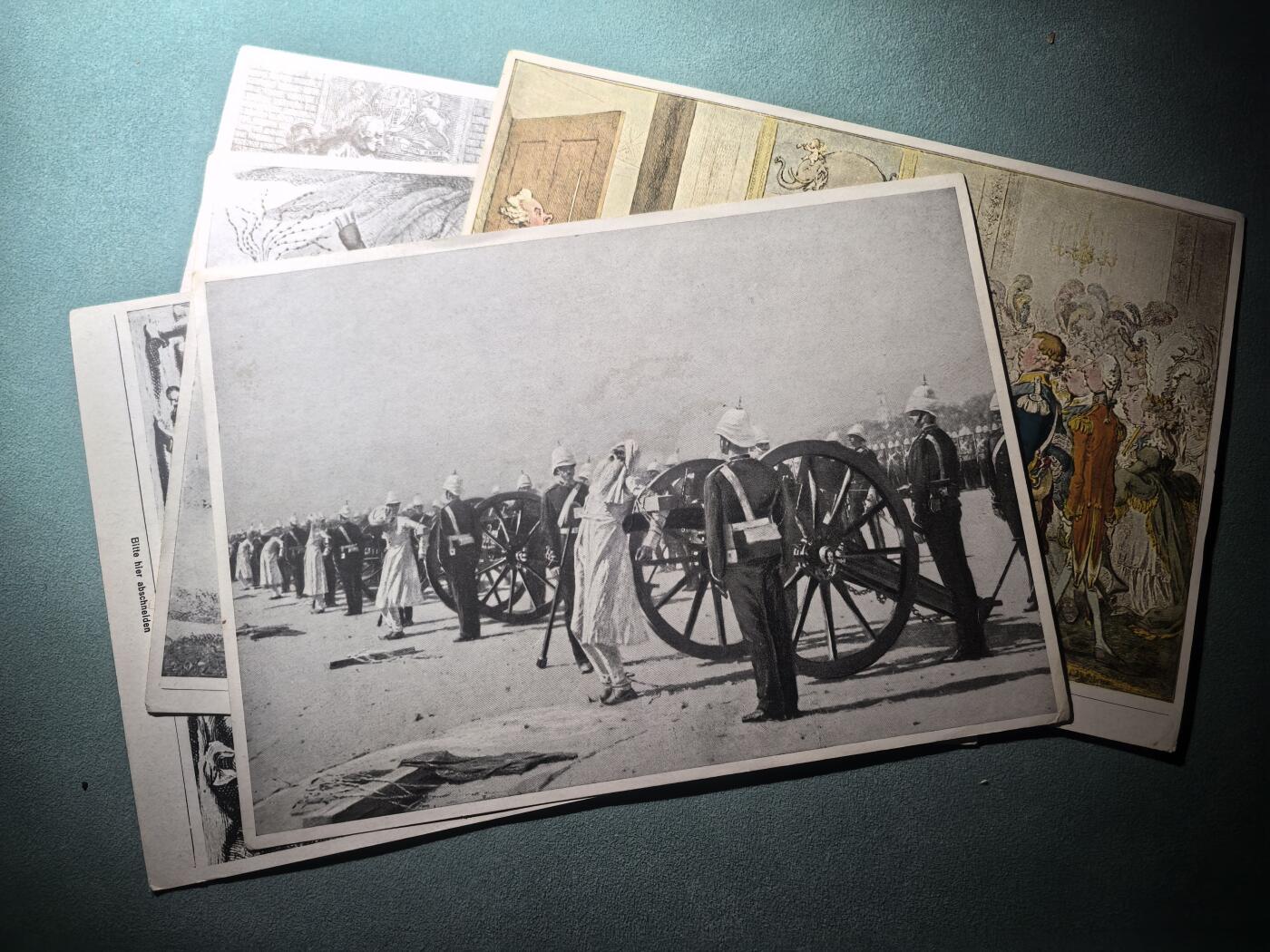 盛世勋华——号角文化勋章邮票专场拍卖第291期 德国（1939）系列宣传卡片“掠夺成性的国家——英国”5张