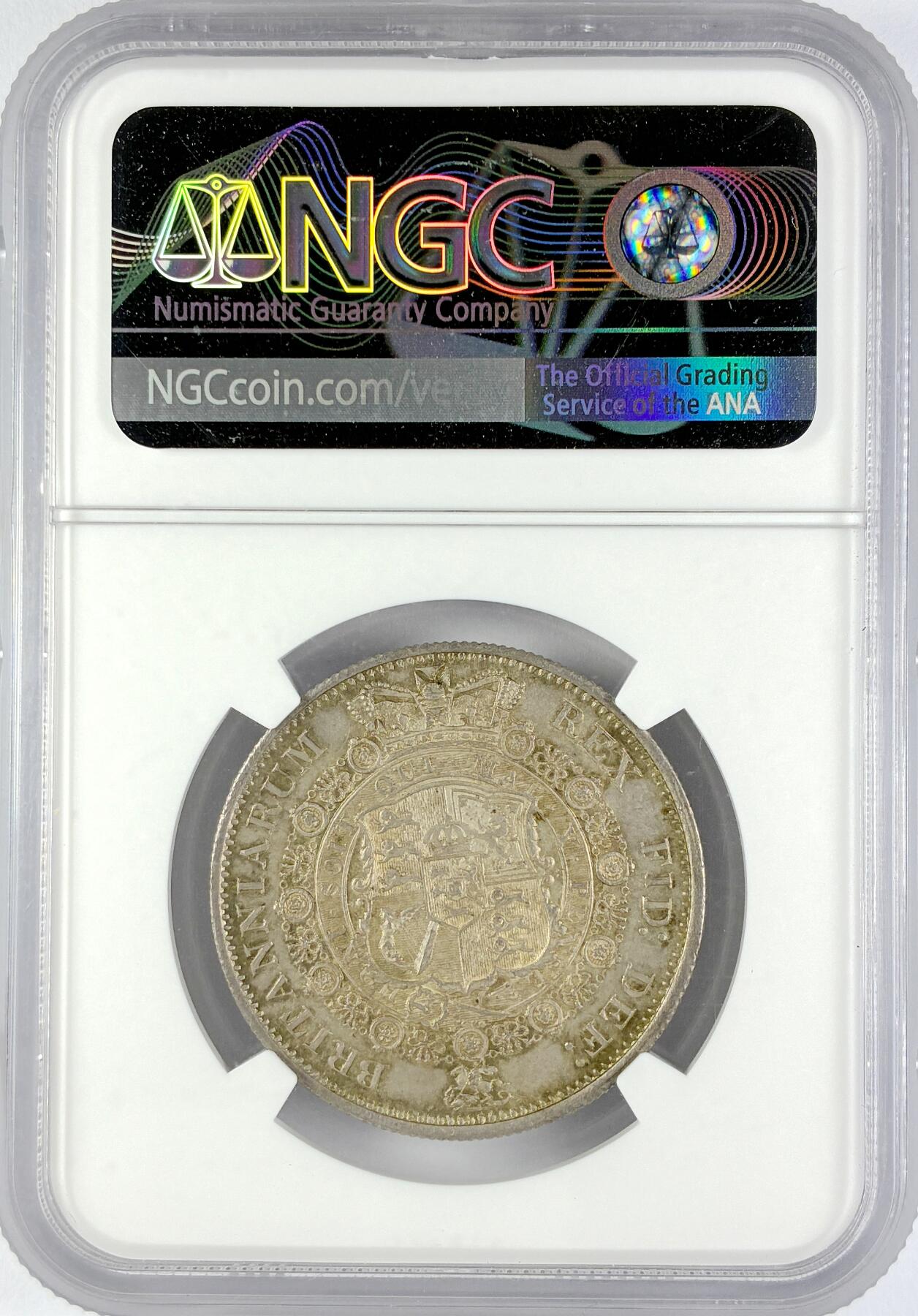 【雨安】【直播拍卖】【世界币章119期-评级币】2025-12-06 周六 19:30 保真 [评级欧洲] Great Britain 英国 1/2克朗 1817年 乔治三世 牛头  NGC-MS64