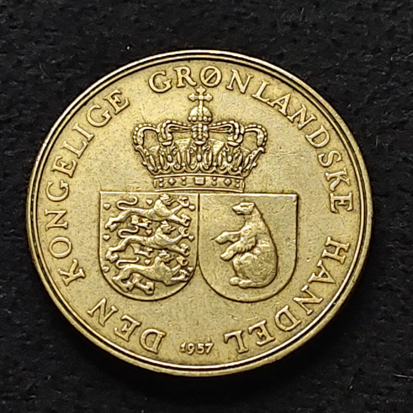 【全场包邮】纯粹捡漏拍484场（免费代拍第21场） 格陵兰1957年1克朗