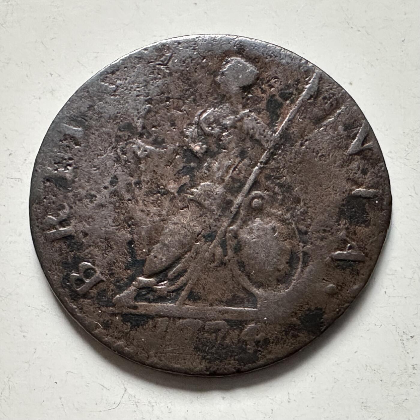 🌹外币初藏🌹🐯2025年第136场  每周二四六晚8️⃣点 接代拍 英国1774年乔治三世一法新铜币 21毫米