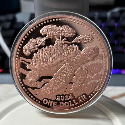 第184期拍卖 - 美国2024年印第安部落海龟5盎司纪念铜币带证书