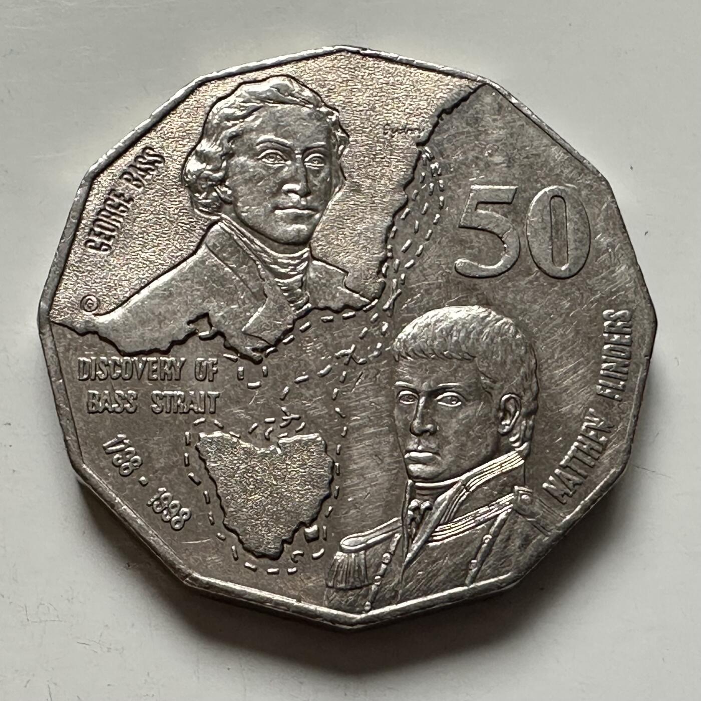 🌹外币初藏🌹🐯2025年第136场  每周二四六晚8️⃣点 接代拍 澳大利亚1998年五十分纪念币 d