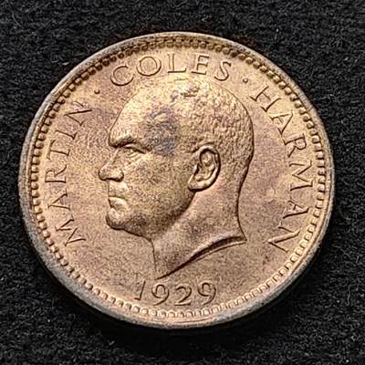 【全场包邮】纯粹捡漏拍484场（免费代拍第21场） - 伦迪岛1929年1/2芬妮铜币