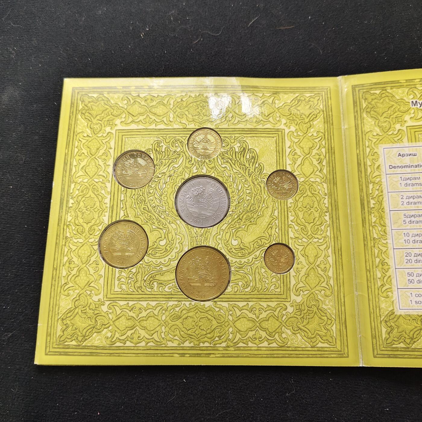 【全场包邮】纯粹捡漏拍483场（免费代拍第20场） 塔吉克斯坦2011年官方卡册封装套币