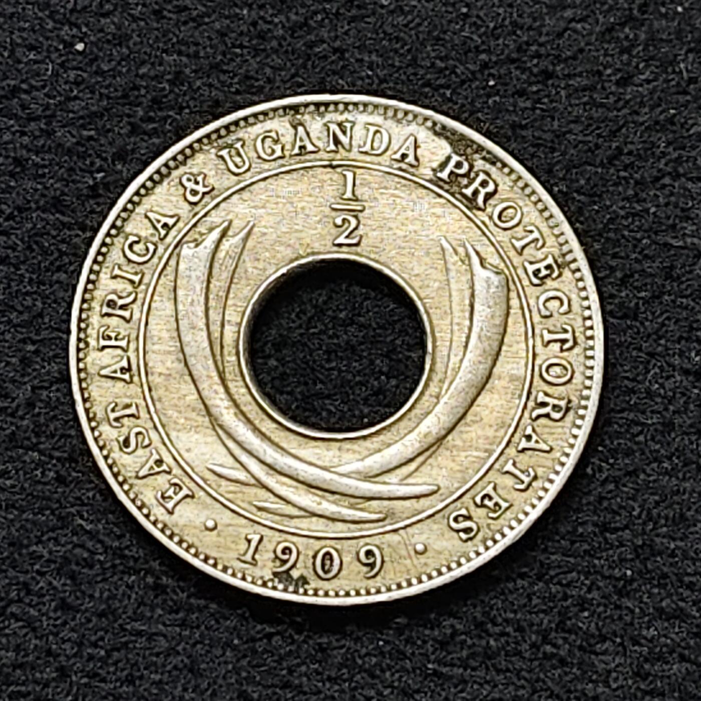 【全场包邮】纯粹捡漏拍484场（免费代拍第21场） 东非和乌干达保护地1909年爱德华七世1/2分