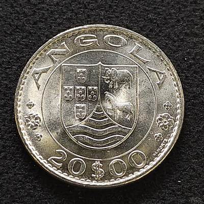 【全场包邮】纯粹捡漏拍484场（免费代拍第21场） - 葡属安哥拉1971年20埃斯库多 BU