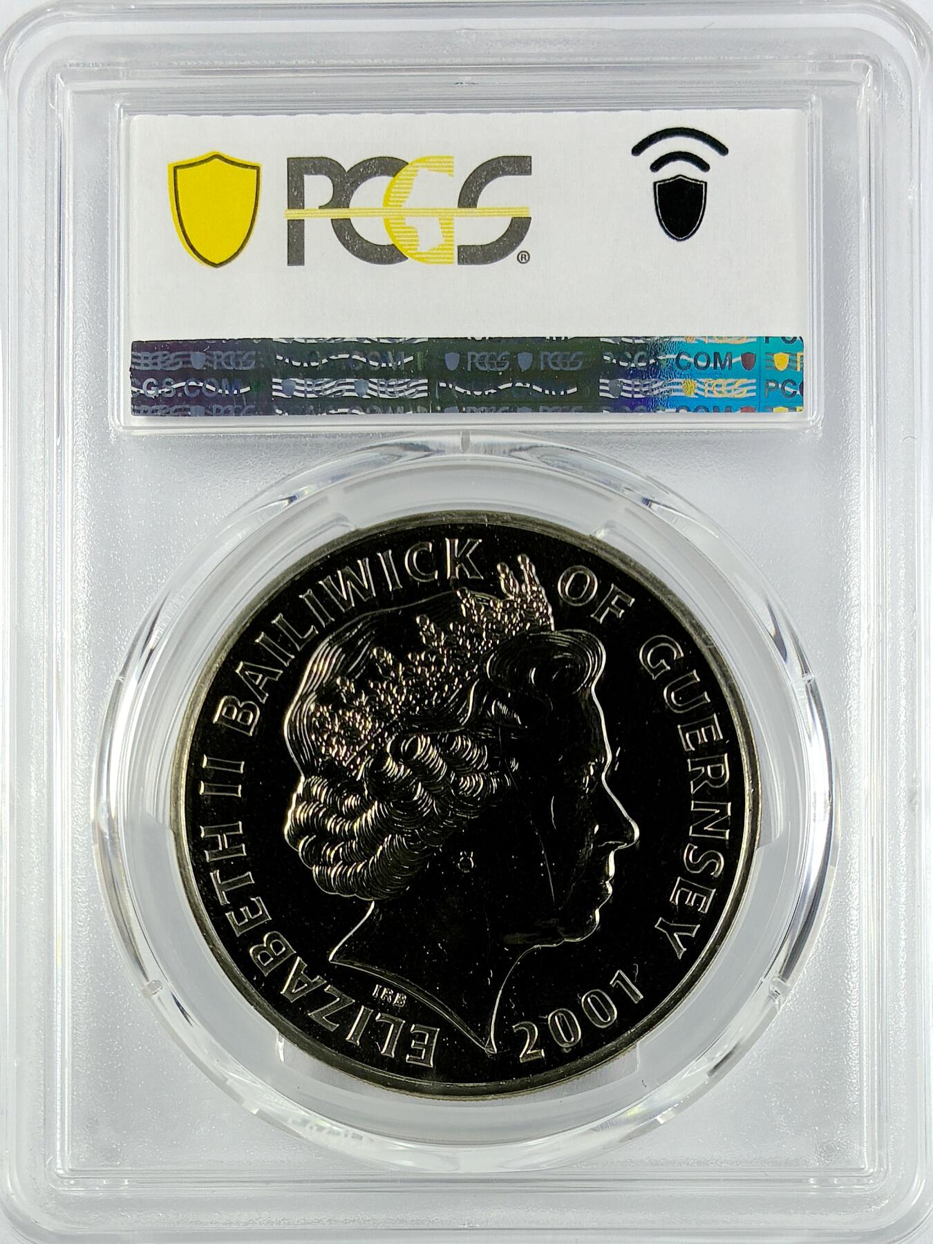 【雨安】【直播拍卖】【世界币章119期-评级币】2025-12-06 周六 19:30 保真 [评级现代] Guernsey 根西 5镑 2001年 19世纪帝王  PCGS-MS68