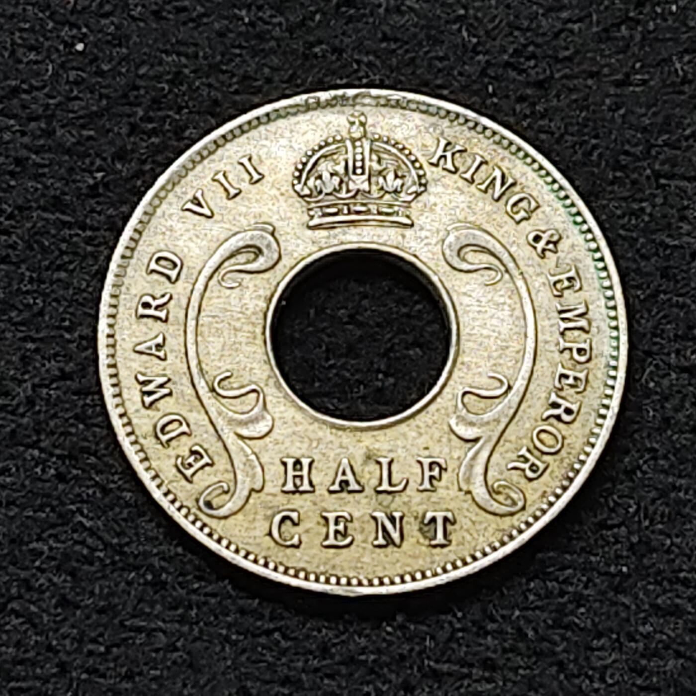 【全场包邮】纯粹捡漏拍484场（免费代拍第21场） 东非和乌干达保护地1909年爱德华七世1/2分