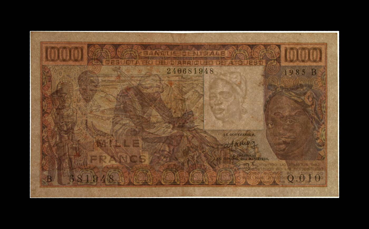 12.5纸币专场 Pick#207Be 1985 1000 Francs 50