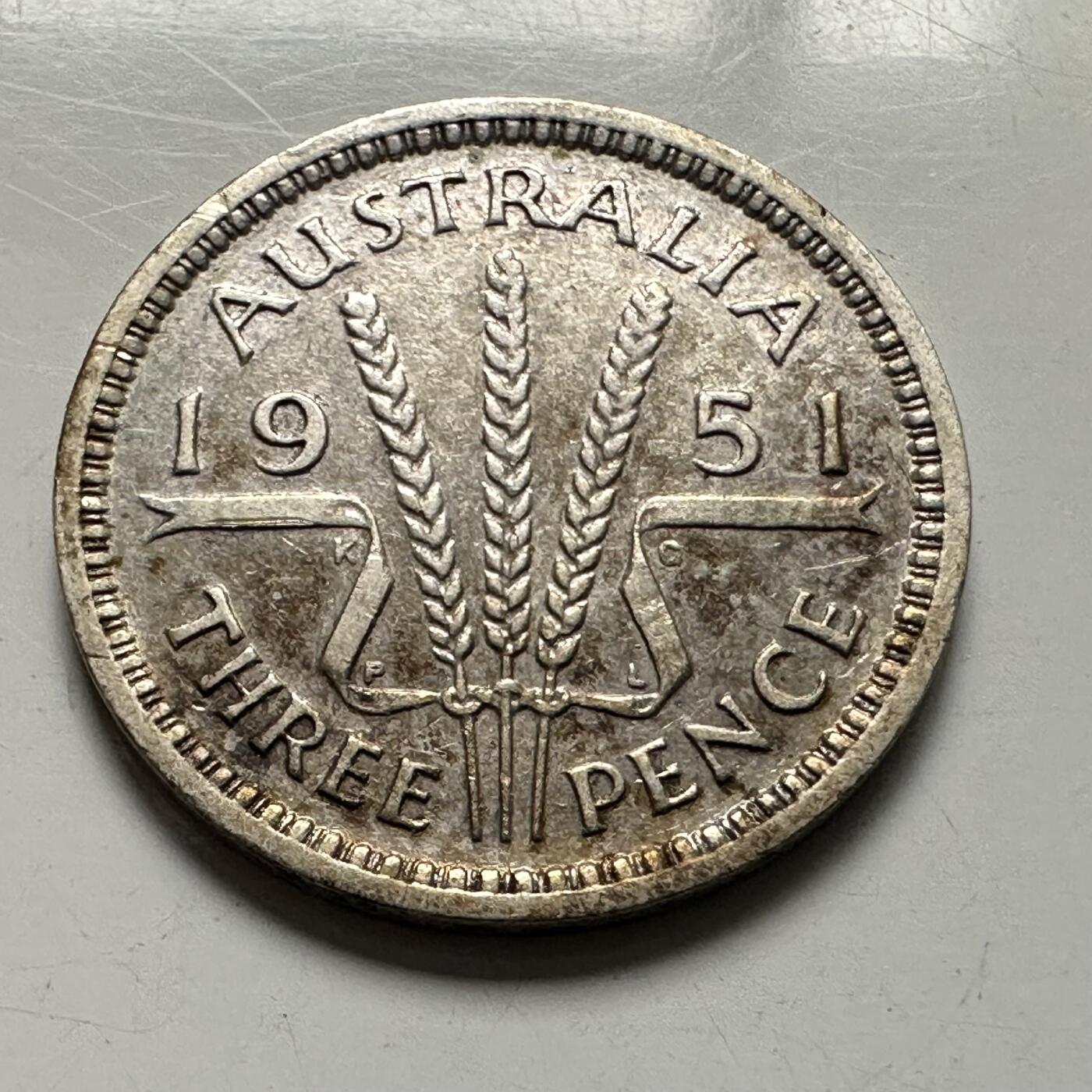 🌹外币初藏🌹🐯2025年第136场  每周二四六晚8️⃣点 接代拍 澳大利亚1951年三便士银币