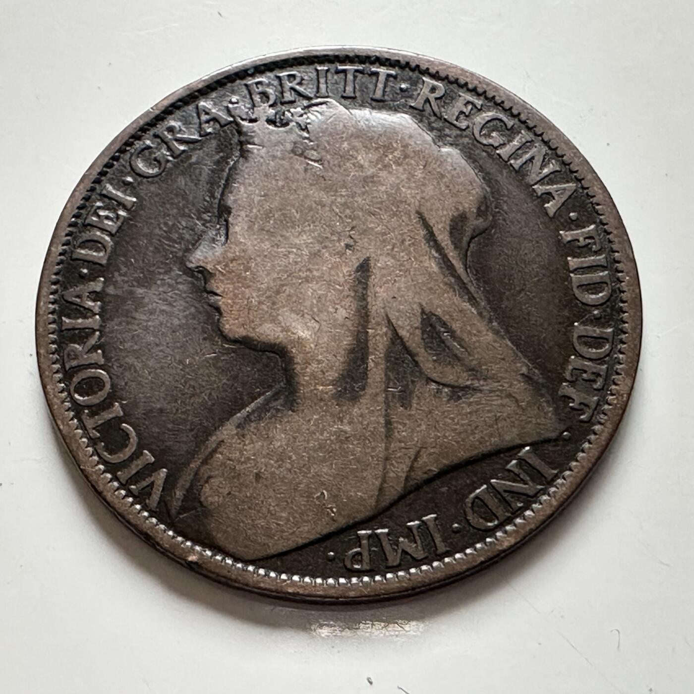 🌹外币初藏🌹🐯2025年第136场  每周二四六晚8️⃣点 接代拍 英国1897年维多利亚一便士 批纱版