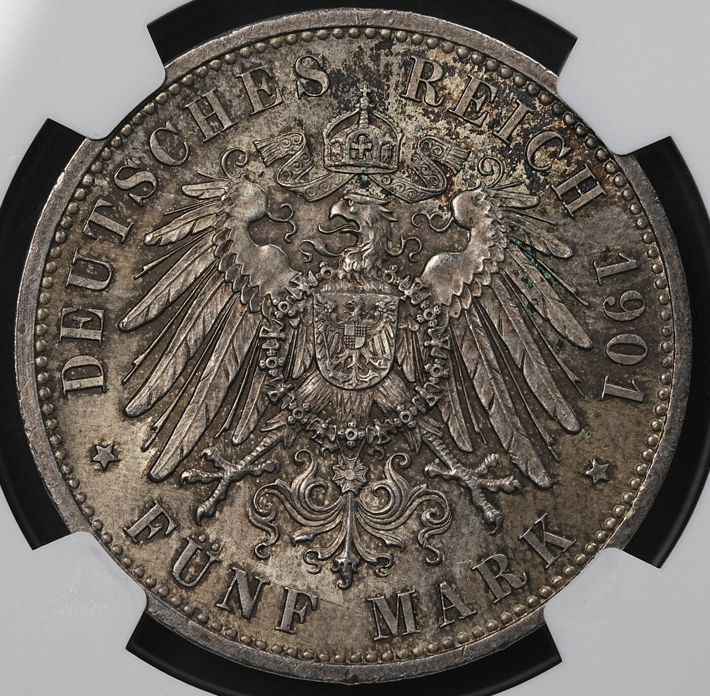 修遠堂世界钱币第九十六期 NGC MS62 1901年普鲁士建国200周年5马克大银币 重包浆