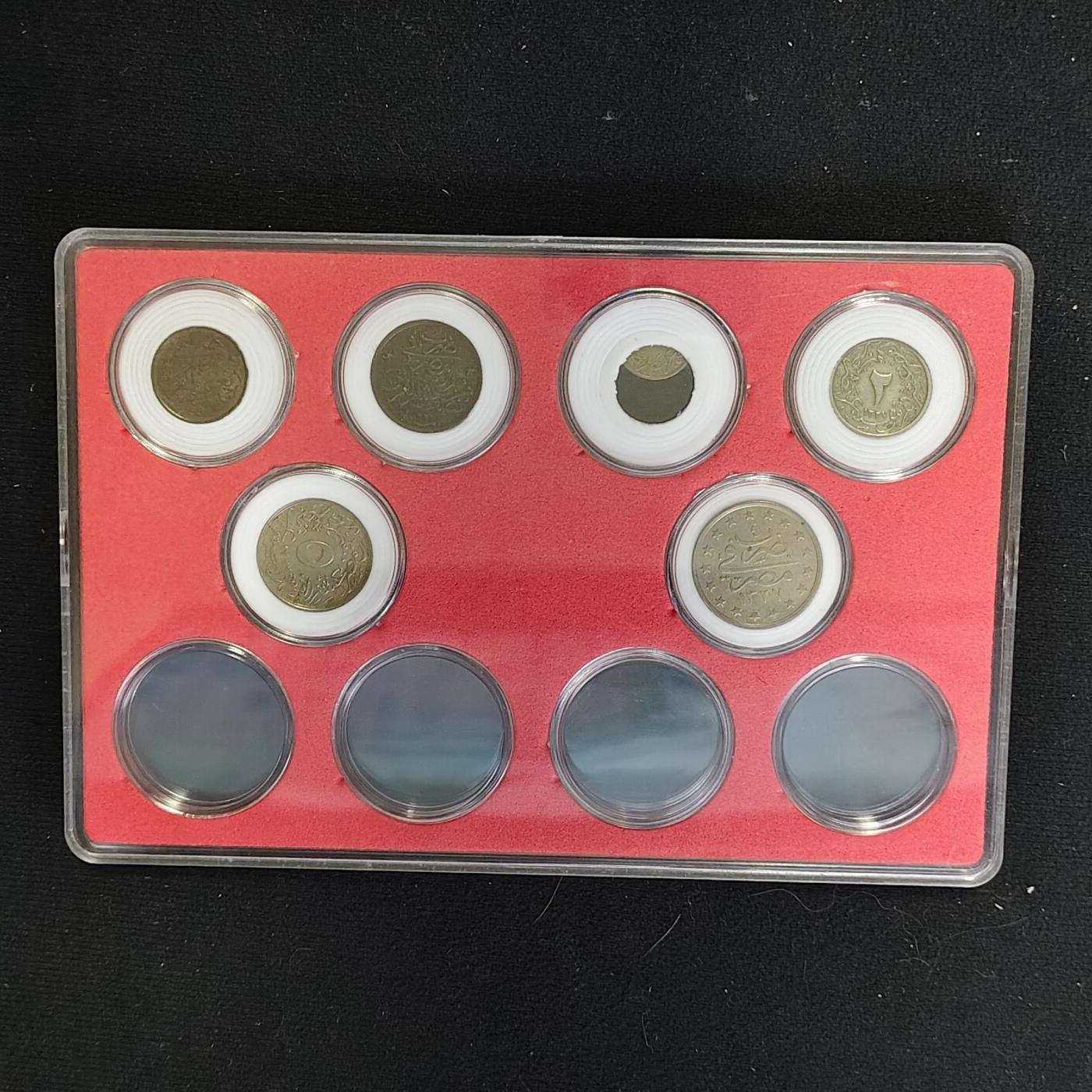 【全场包邮】纯粹捡漏拍482场（免费代拍第19场）-币封+套装+富兰克林（注意佣金） 【盒装套币】奥斯曼帝国埃及行省默罕墨德五世时期各年份6枚套币