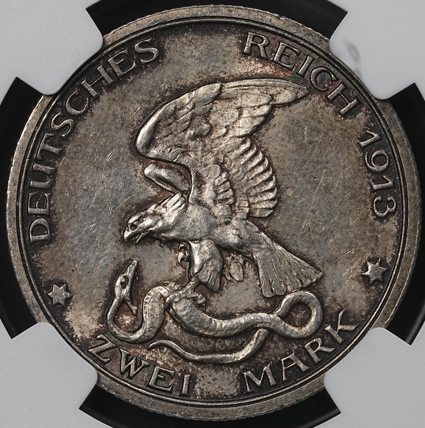 修遠堂世界钱币第九十六期 NGC MS63 1913年普鲁士战胜拿破仑百年纪念2马克银币