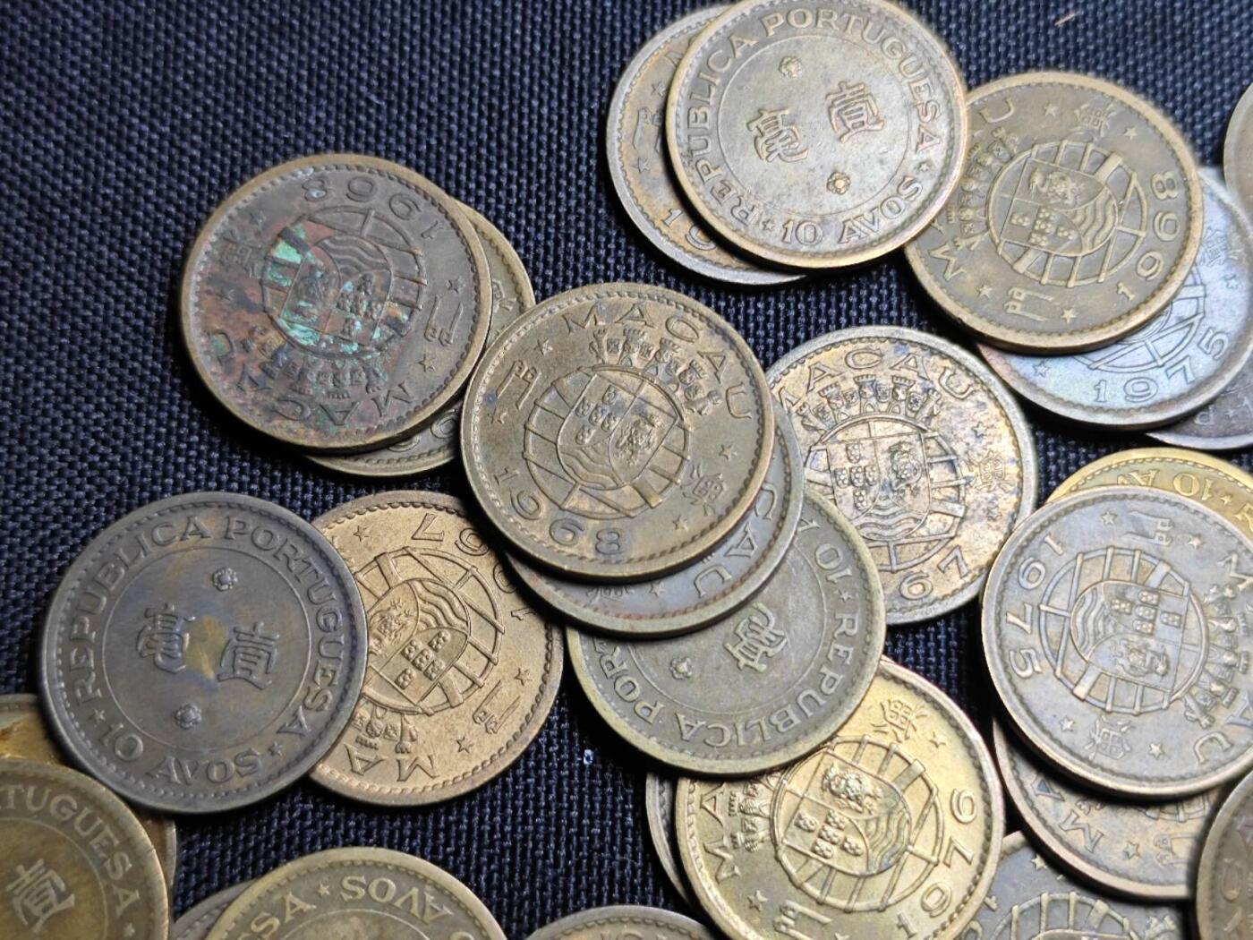 KK钱币收藏小铺 （套币 好品/批量散币 银币）专场  2月预留时间 周末发货  澳门一毫铜币一组60枚