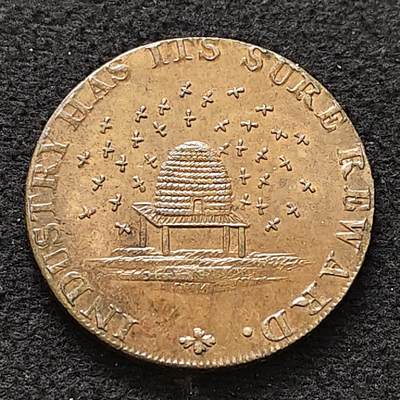 【全场包邮】纯粹捡漏拍484场（免费代拍第21场） - 【代币】英国威尔士安格西1795年半便士代币