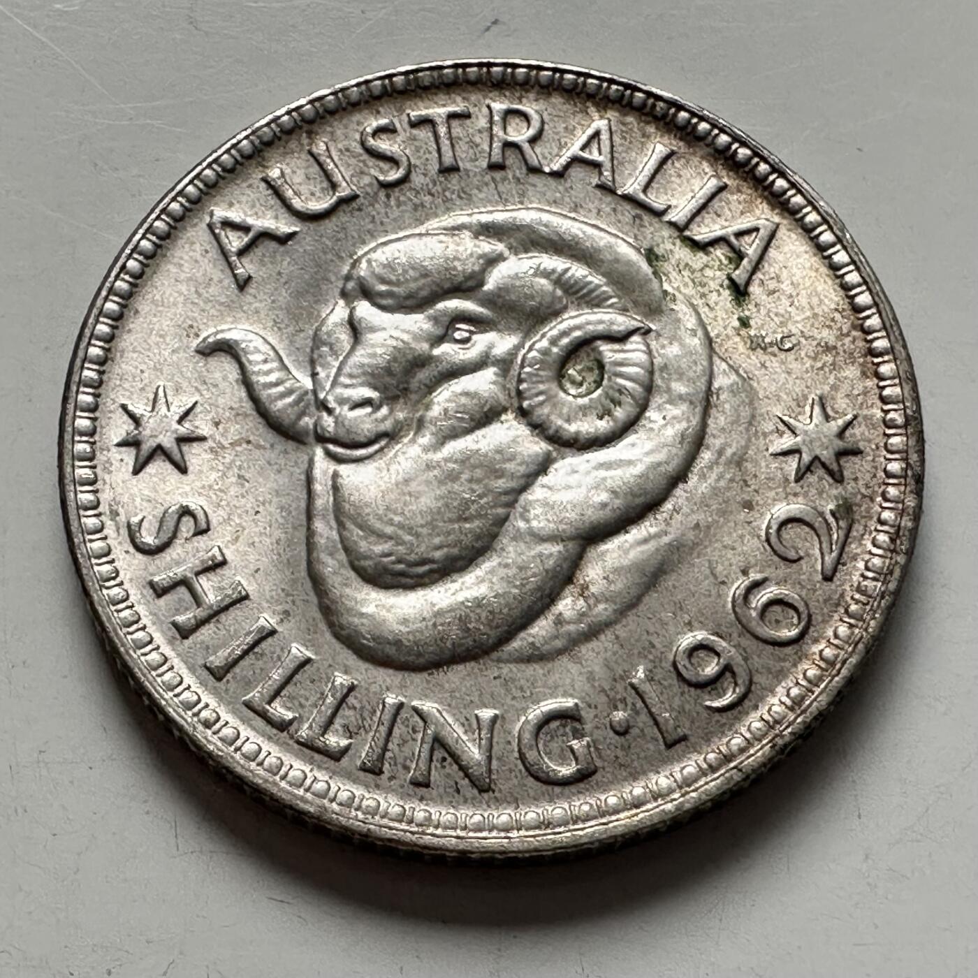 🌹外币初藏🌹🐯2025年第136场  每周二四六晚8️⃣点 接代拍 澳大利亚1962年一先令银币 原光好品