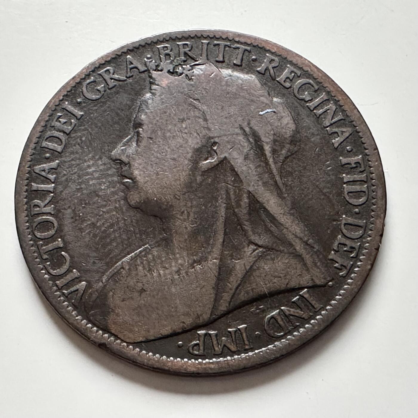 🌹外币初藏🌹🐯2025年第136场  每周二四六晚8️⃣点 接代拍 英国1900年维多利亚一便士 批纱版