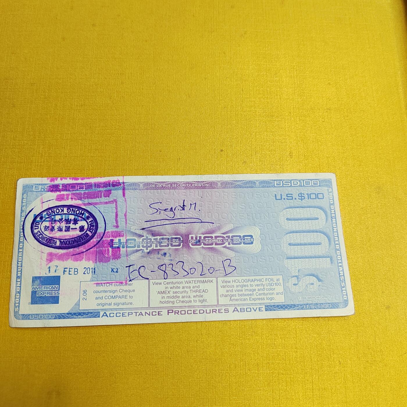 PCAI钱币 4-636  杂七杂八的纸币小专场 支票