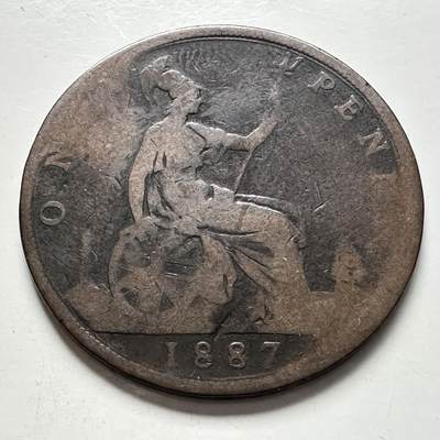 🌹外币初藏🌹🐯2025年第136场  每周二四六晚8️⃣点 接代拍 - 英国1887年维多利亚一便士