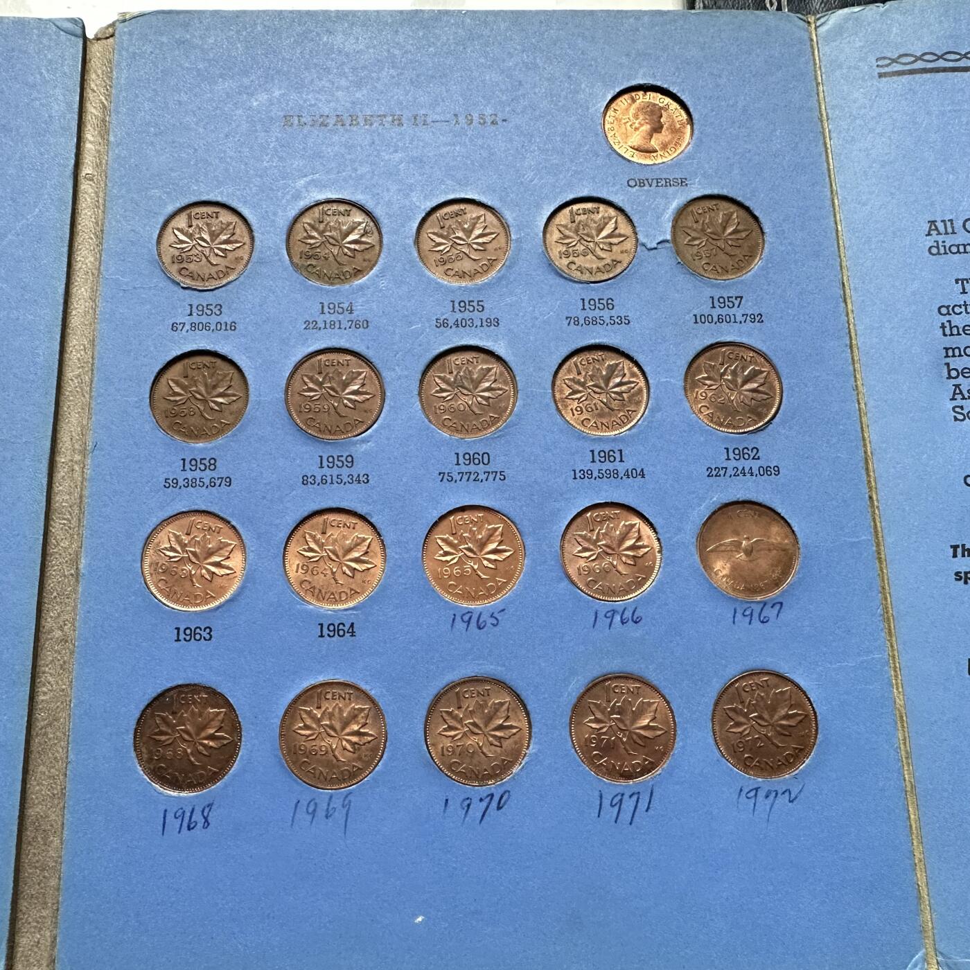 🌹外币初藏🌹🐯2025年第136场  每周二四六晚8️⃣点 接代拍 加拿大1920后一分定位册 乔六全版本共18枚，伊二21枚