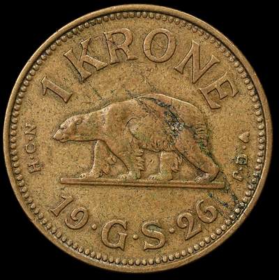 修遠堂世界钱币第九十六期 - 1926年格陵兰1克朗