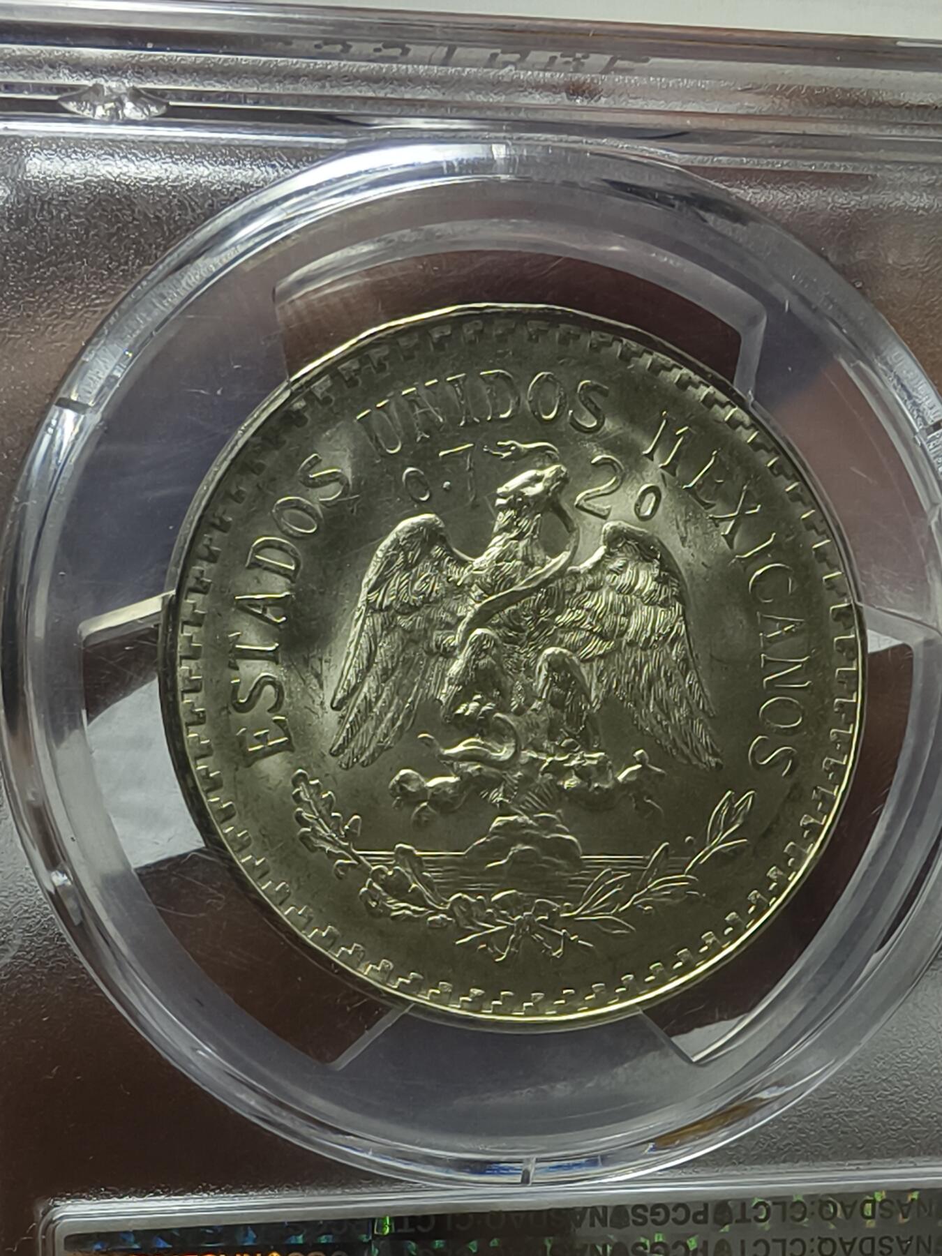 老银元专场（本场拍品丰富，两位宝主提供） 墨西哥鹰洋，pc评级66