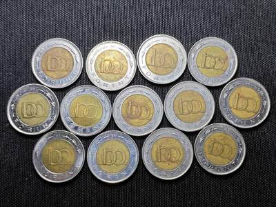 KK钱币收藏小铺 （套币 好品/批量散币 银币）专场  2月预留时间 周末发货 -  匈牙利双色币100福林一组13枚