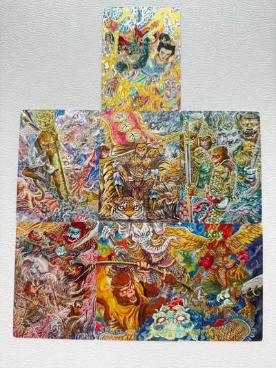 第十五期（周日截拍）惊喜不断看简介 - 卡有江湖 多吉 绘西游 大战狮驼岭 齐天大圣 七魔王 闹龙宫 雷公电母 7张 限编粗闪47/200裸卡