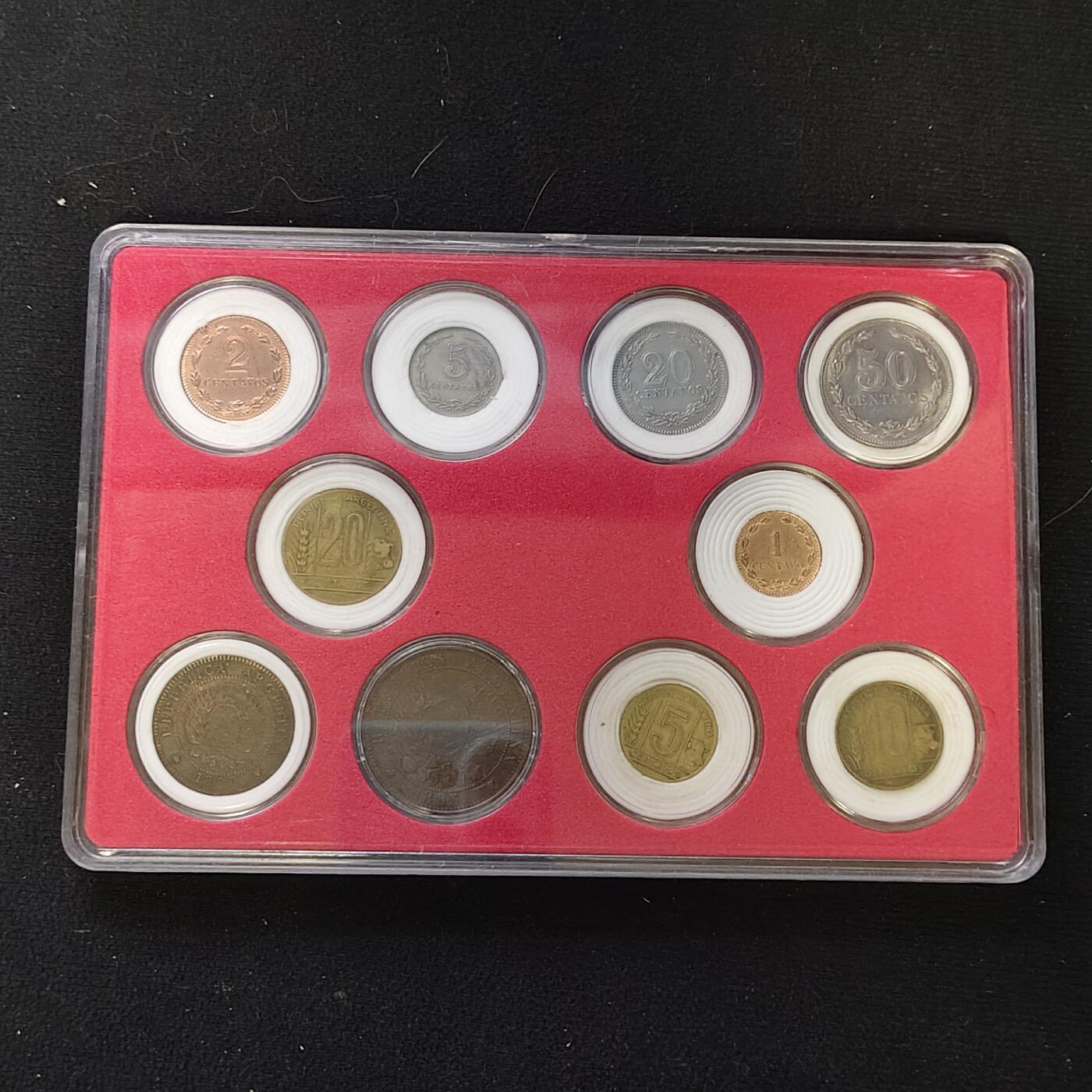 【全场包邮】纯粹捡漏拍482场（免费代拍第19场）-币封+套装+富兰克林（注意佣金） 【盒装套币】阿根廷各年份10枚套币一盒-含早期铜币2枚一组