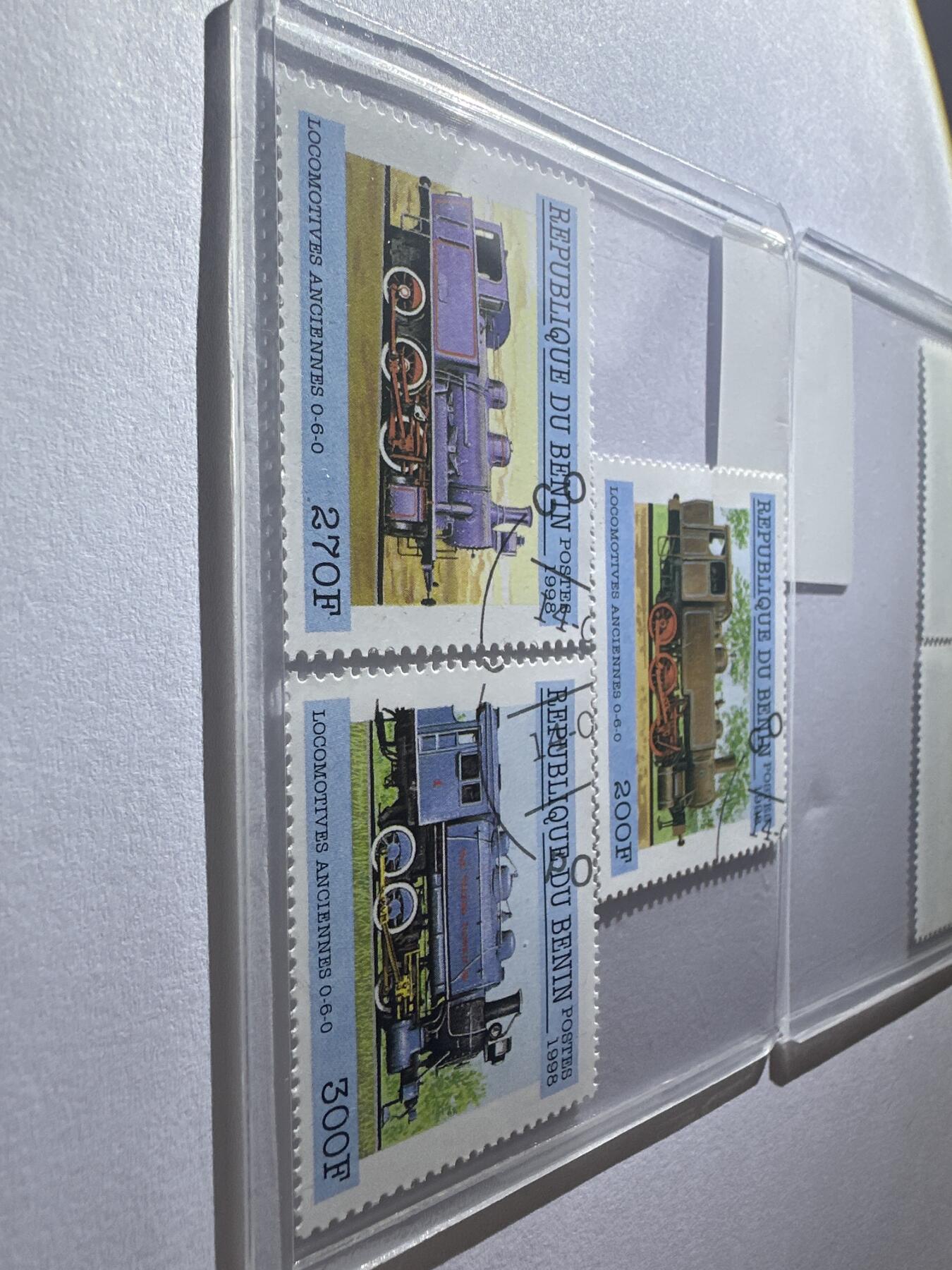 12.6邮票专场 贝宁共和国2998年老式火车系列5枚