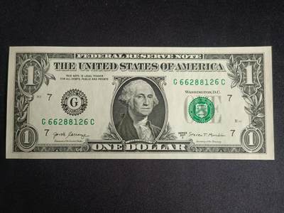 【游宝拍卖】乙巳蛇年91期 第四季首拍场  - 美国-1美元【SERIES-2017A G7芝加哥 朦胧号 全新UNC-】