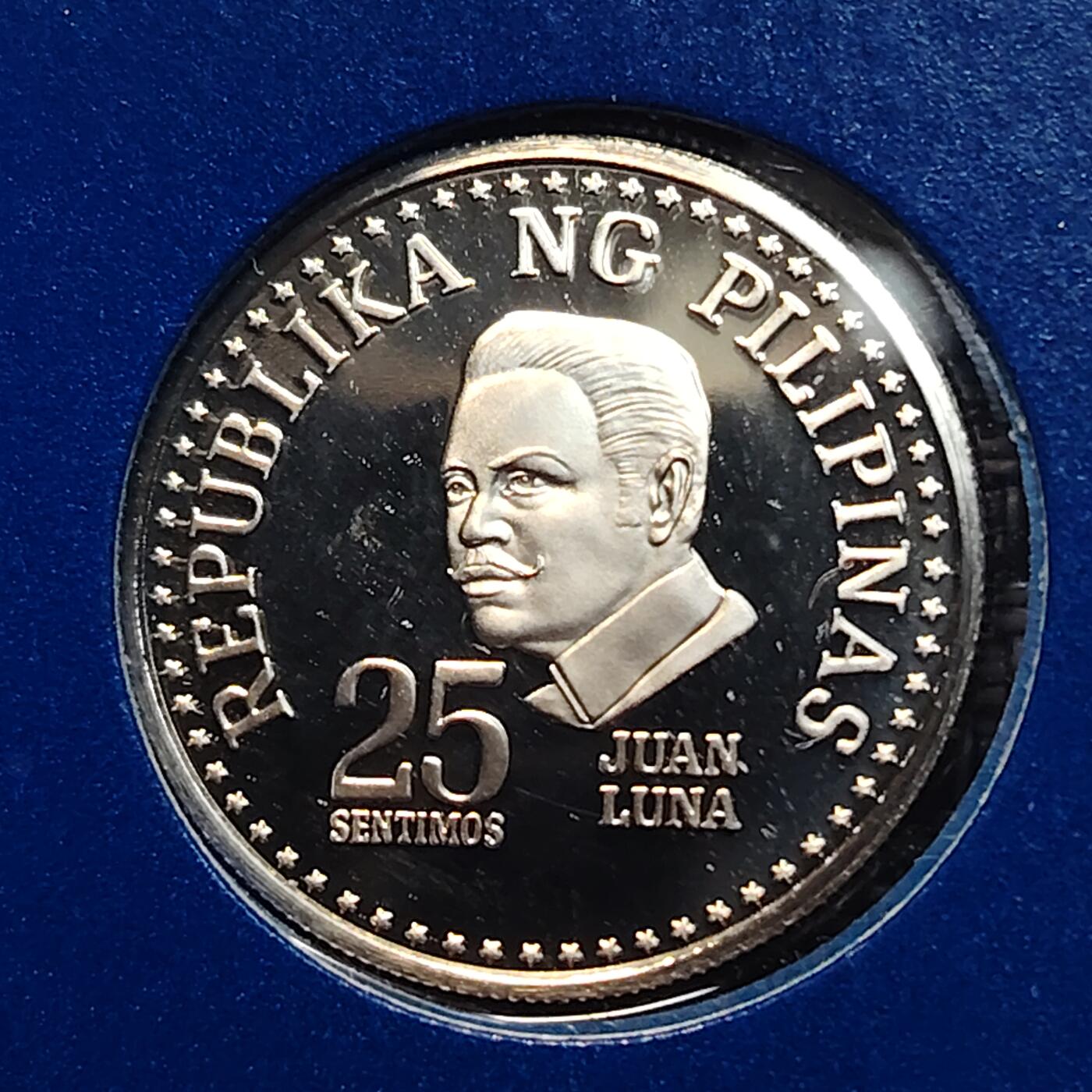 布加迪🐬～世界钱币(上海)🌾第 263 期 /  各国套币和散币 菲律宾🇵🇭 1975年 25分精致币