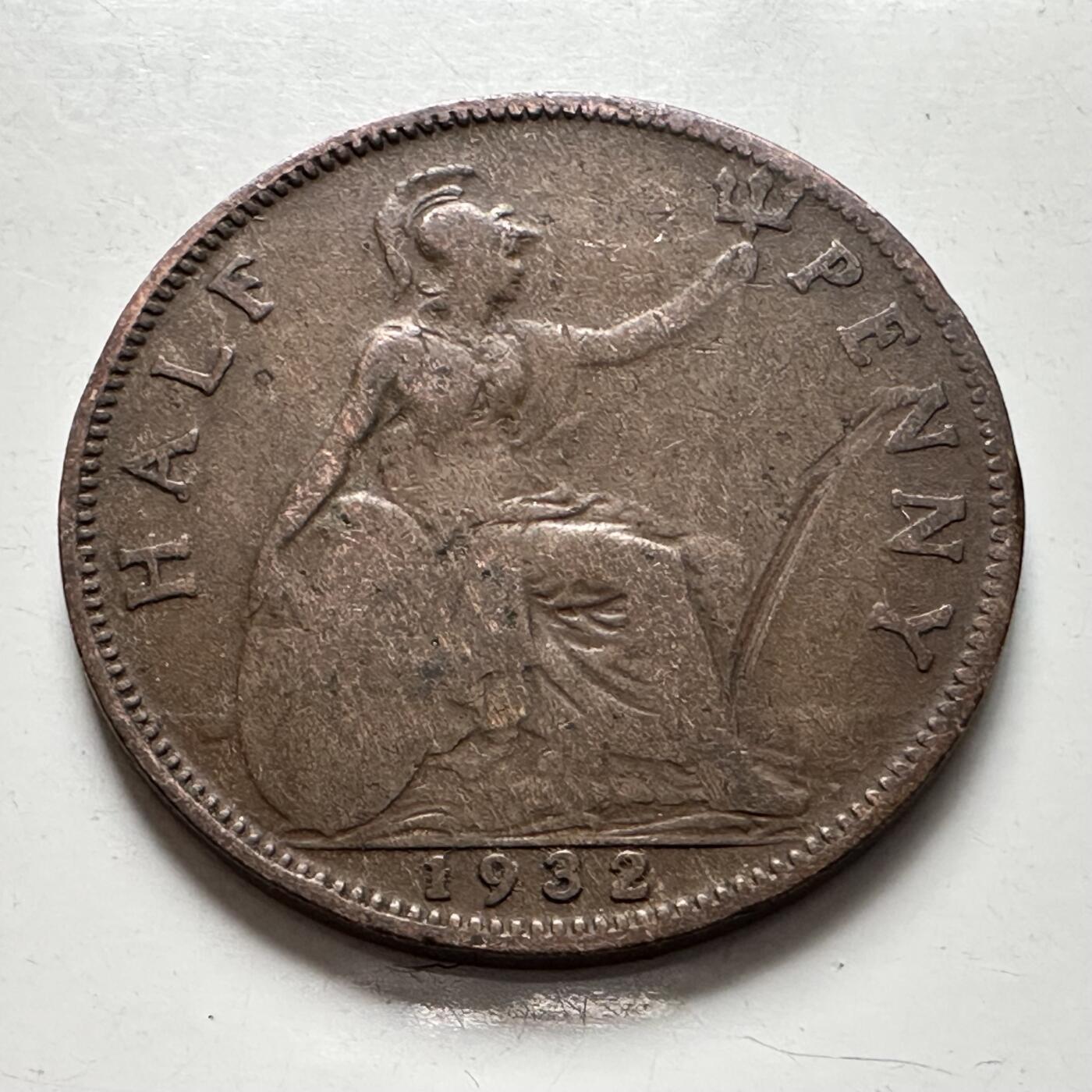 🌹外币初藏🌹🐯2025年第136场  每周二四六晚8️⃣点 接代拍 英国1932年1/2便士