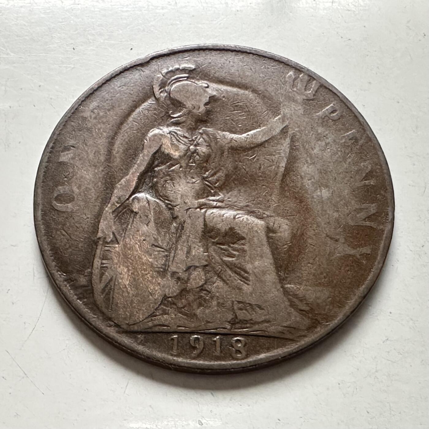 🌹外币初藏🌹🐯2025年第136场  每周二四六晚8️⃣点 接代拍 英国1918年一便士