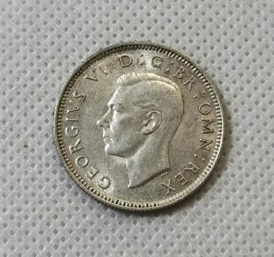 甄臻铺-世界币章拍卖（第42期）送拍享返佣金等优惠多多 - UNC转光 英国1944年1先令银币 苏格兰版立狮