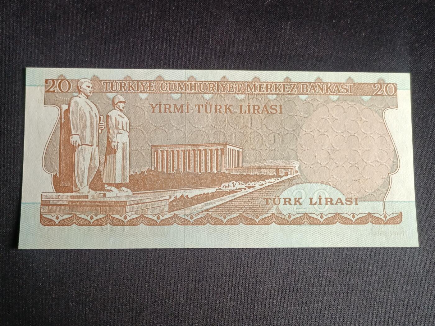 【游宝拍卖】乙巳蛇年91期 第四季首拍场  土耳其-20里拉【首版 全新UNC】