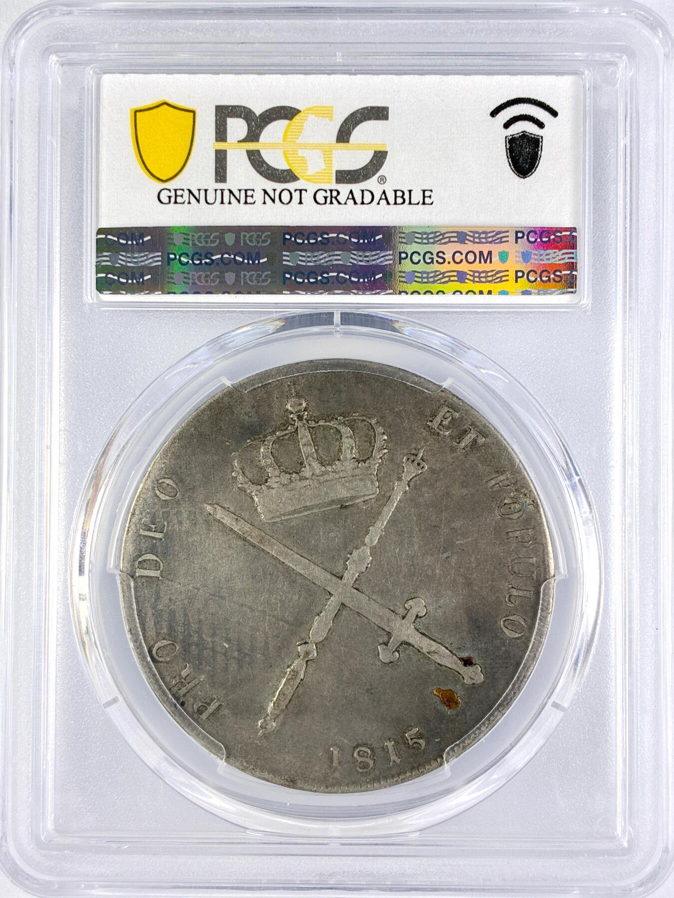 【雨安】【直播拍卖】【世界币章119期-评级币】2025-12-06 周六 19:30 保真 [评级德国] Germany 德国 德意志 1泰勒 Bavaria巴伐利亚 Thun.044 KM#0706.1 (1809-1825) 剑和权杖 1815年  PCGS-VF