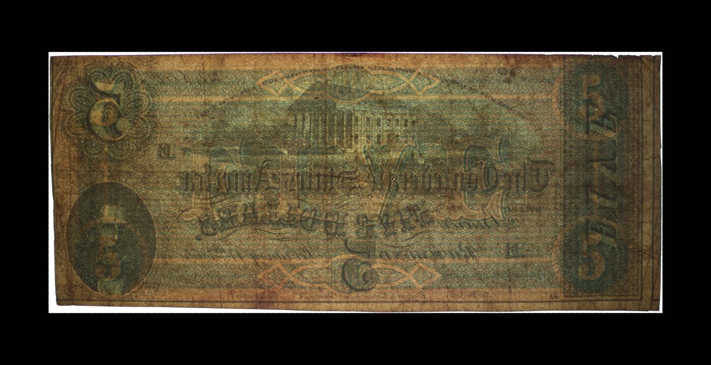 12.5纸币专场 T-69 1864 5 Dollars 40