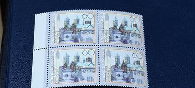 德国邮票专场，都是四方联 - 德国邮票四方联，1993年发行， 明斯特教堂1200周年。品相如图