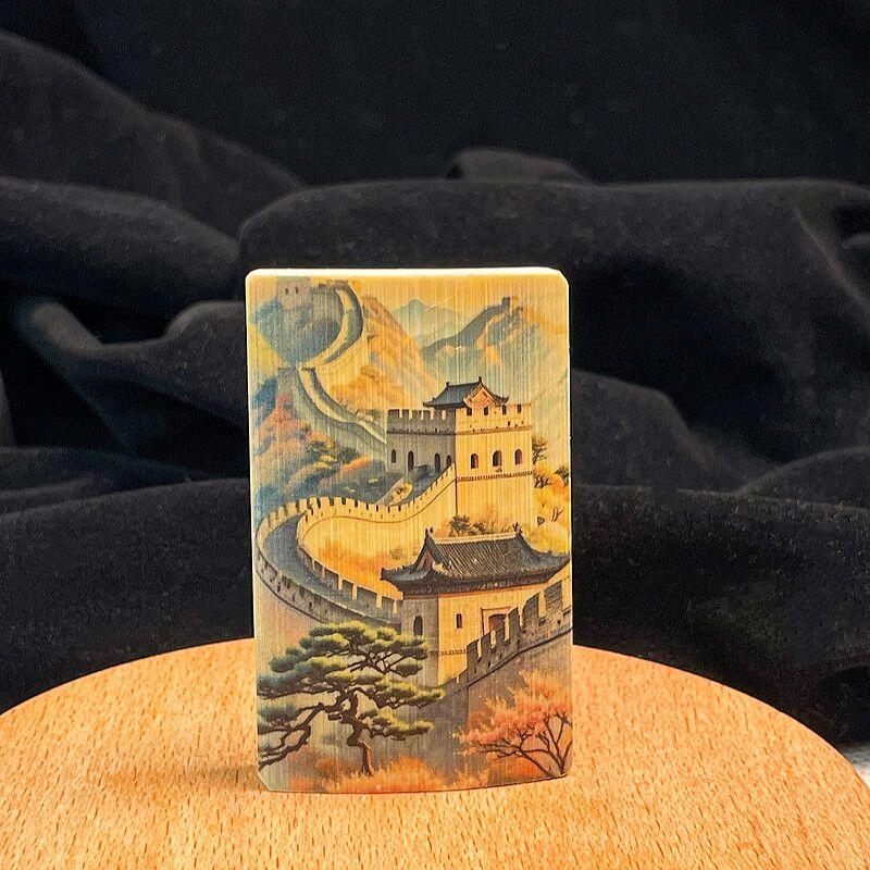 听雨轩（34）天然彩绘实心玉竹牌专场