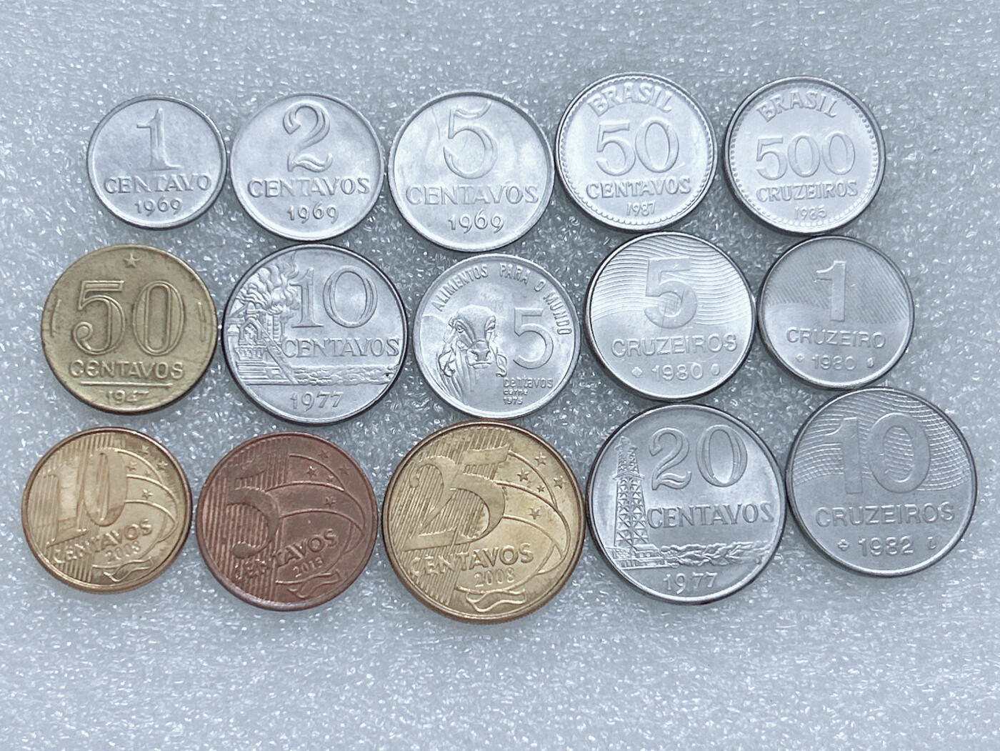 第一海外回流一元起拍收藏 散集专场  第275期 巴西硬币 15枚 无重复