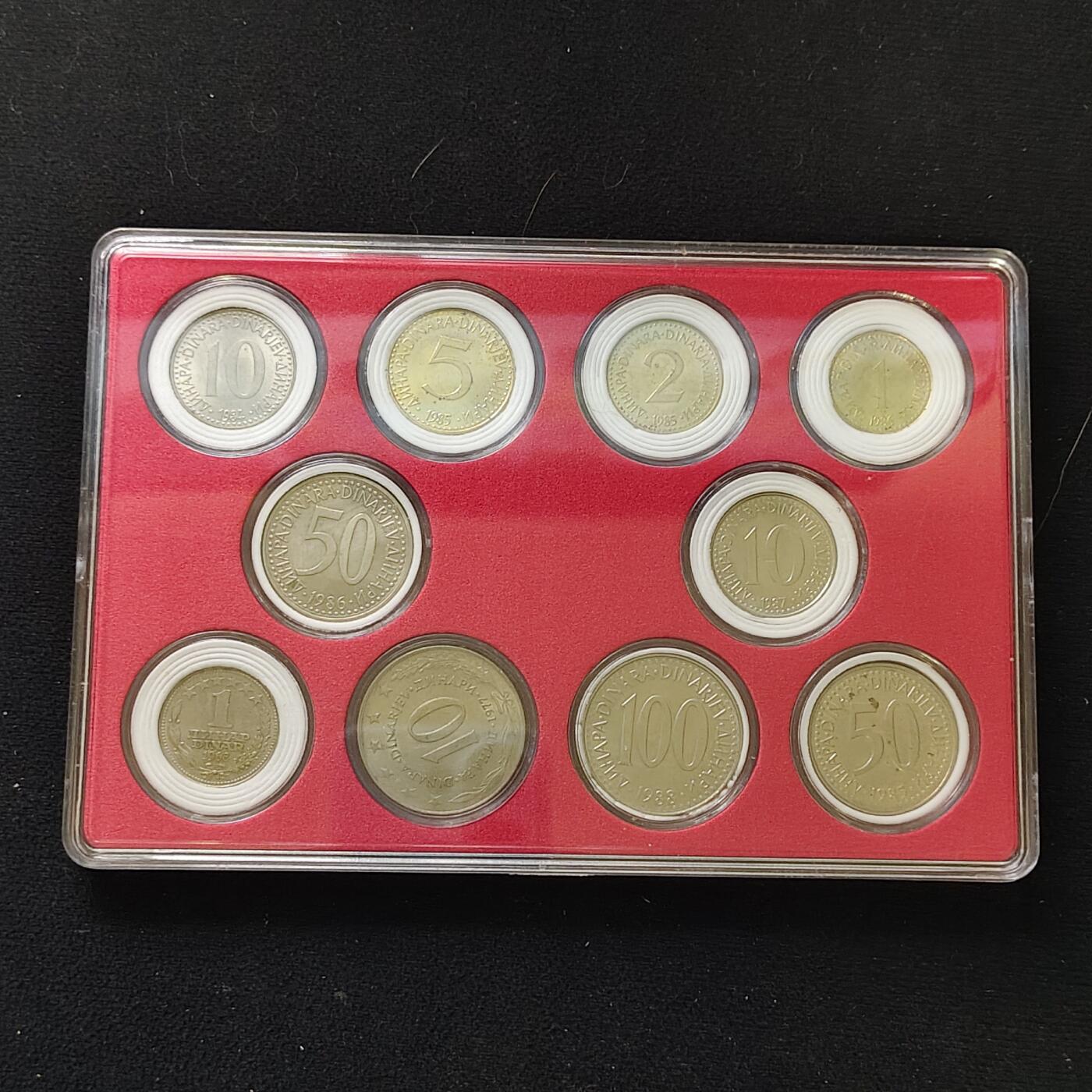 【全场包邮】纯粹捡漏拍482场（免费代拍第19场）-币封+套装+富兰克林（注意佣金） 【盒装套币】南斯拉夫各年份10枚套币一盒