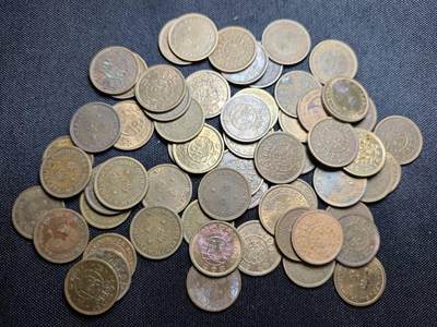 KK钱币收藏小铺 （套币 好品/批量散币 银币）专场  2月预留时间 周末发货 -  澳门一毫铜币一组60枚