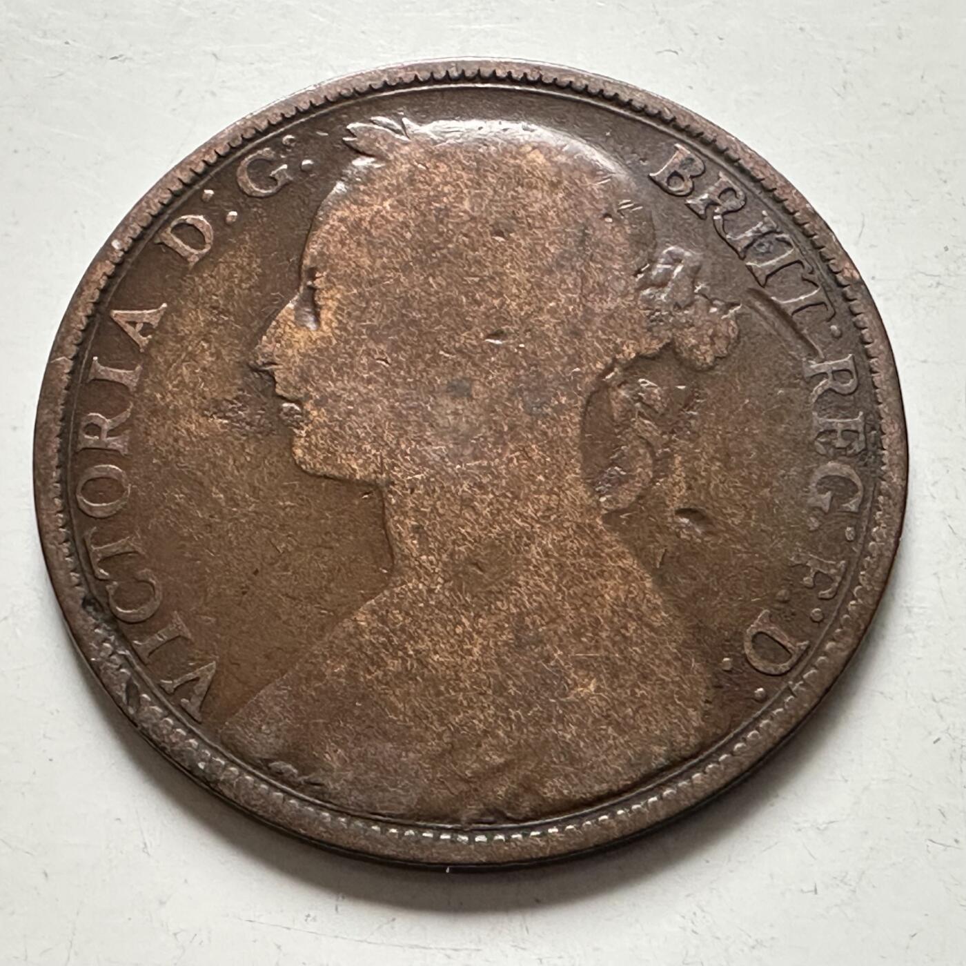 🌹外币初藏🌹🐯2025年第136场  每周二四六晚8️⃣点 接代拍 英国1892年维多利亚一便士