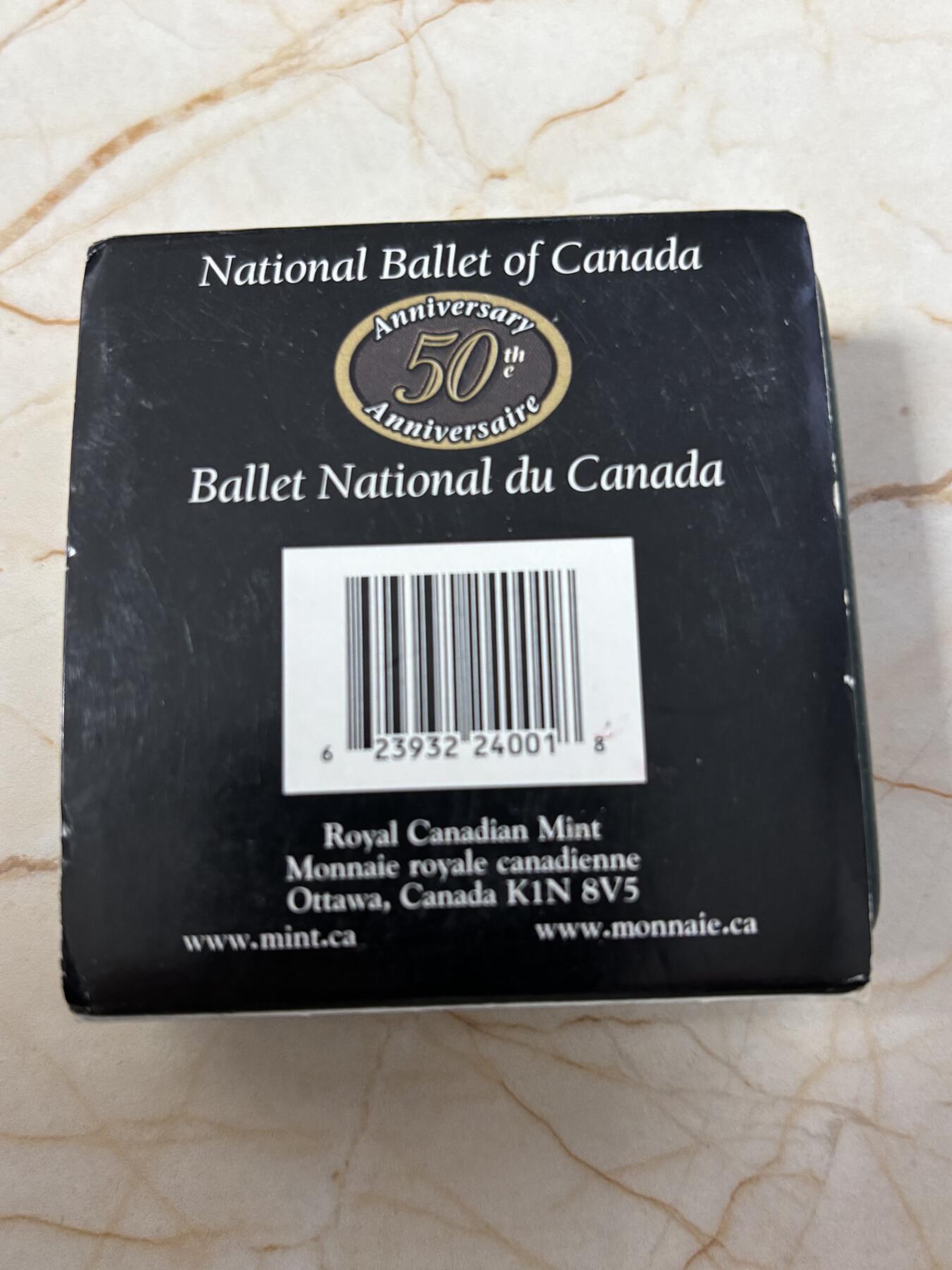第184期拍卖 加拿大2001年国家芭蕾舞团成立50周年精制银币，925银，25.175克，