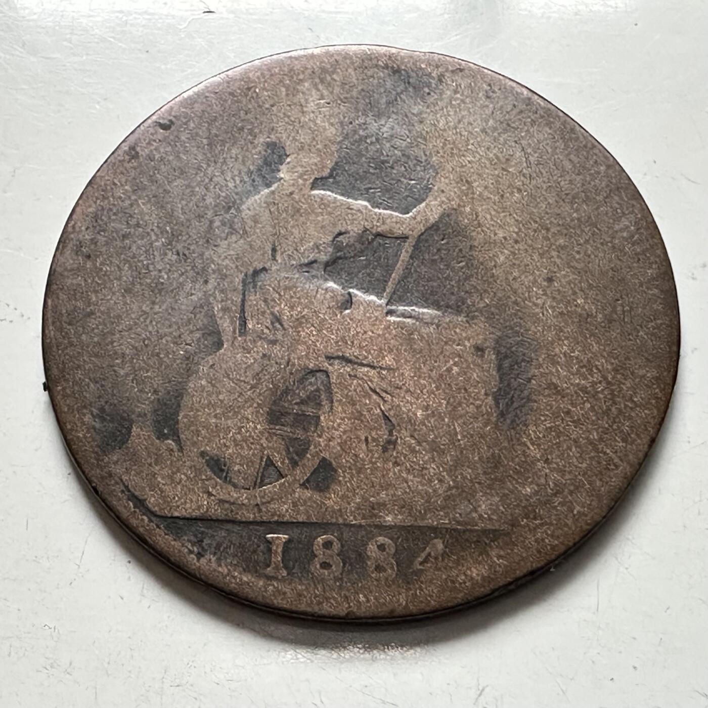 🌹外币初藏🌹🐯2025年第136场  每周二四六晚8️⃣点 接代拍 英国1884年维多利亚一便士