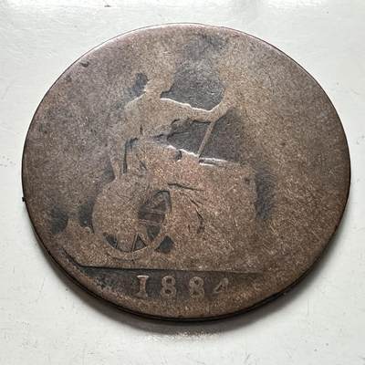 🌹外币初藏🌹🐯2025年第136场  每周二四六晚8️⃣点 接代拍 - 英国1884年维多利亚一便士