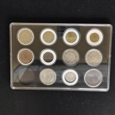 【全场包邮】纯粹捡漏拍482场（免费代拍第19场）-币封+套装+富兰克林（注意佣金） - 【盒装套币】利比亚1952年伊德里斯一世5枚套币+1975年共和国6枚套币一盒